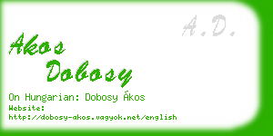 akos dobosy business card
